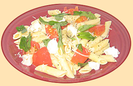 A delicious serving of Penne Pasta by Darshan's mother