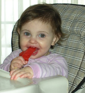 Ava and iced lolly