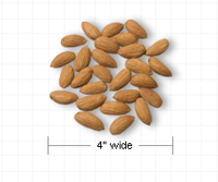 2 oz. measure of almonds