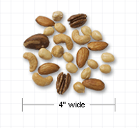 2 oz. measure of mixed nuts